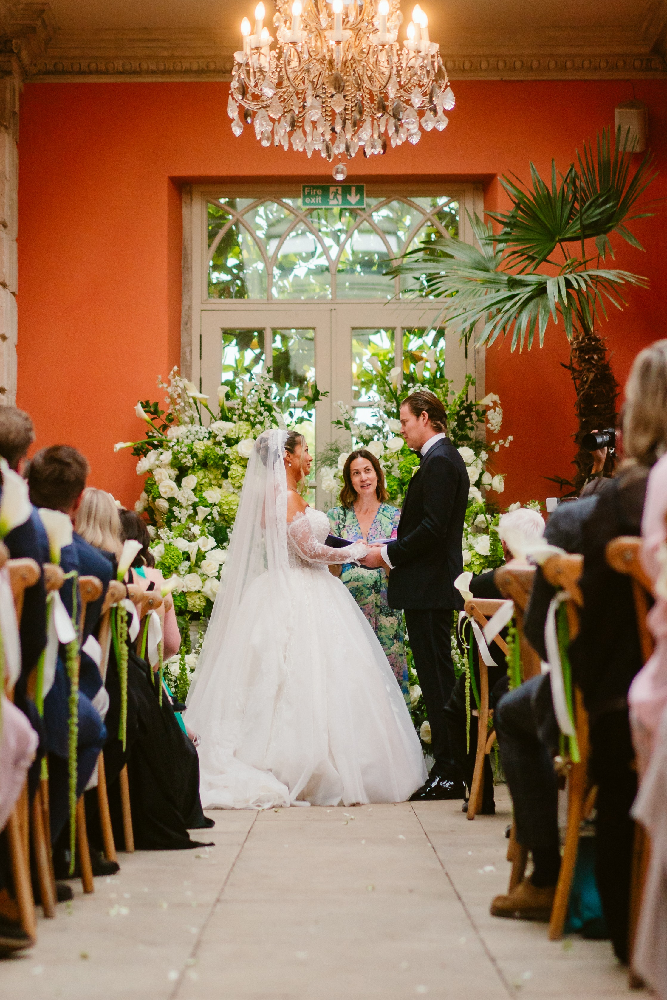 Intimate bridal portrait in golden light